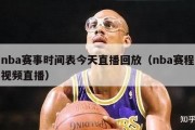 nba赛事时间表今天直播回放（nba赛程视频直播）