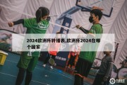 2024欧洲杯转播表,欧洲杯2024在哪个国家