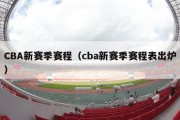 CBA新赛季赛程（cba新赛季赛程表出炉）