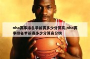 nba赛事排名季前赛多少分算高,nba赛事排名季前赛多少分算高分榜