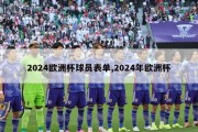 2024欧洲杯球员表单,2024年欧洲杯