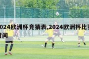 2024欧洲杯竞猜表,2024欧洲杯比赛时间