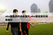 nba赛程表时间表图片,nba赛程表时间表图片