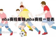 nba赛程集锦,nba赛程一览表