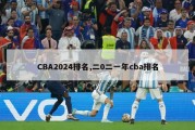 CBA2024排名,二0二一年cba排名