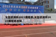 女篮欧洲杯2023赛程表,女篮欧洲杯2023赛程表视频